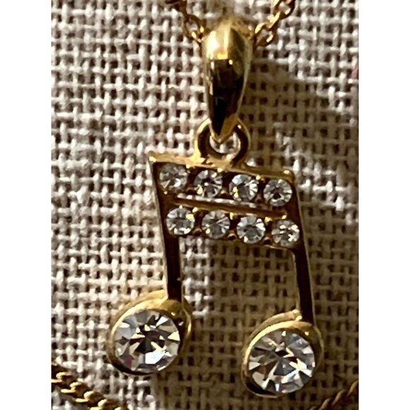 Gold-Tone Crystal Music Note -- 18" - Picture 8 of 10